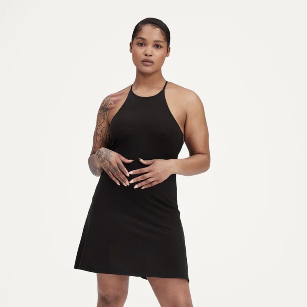 girlfriend collective Naomi Dress in fern XL